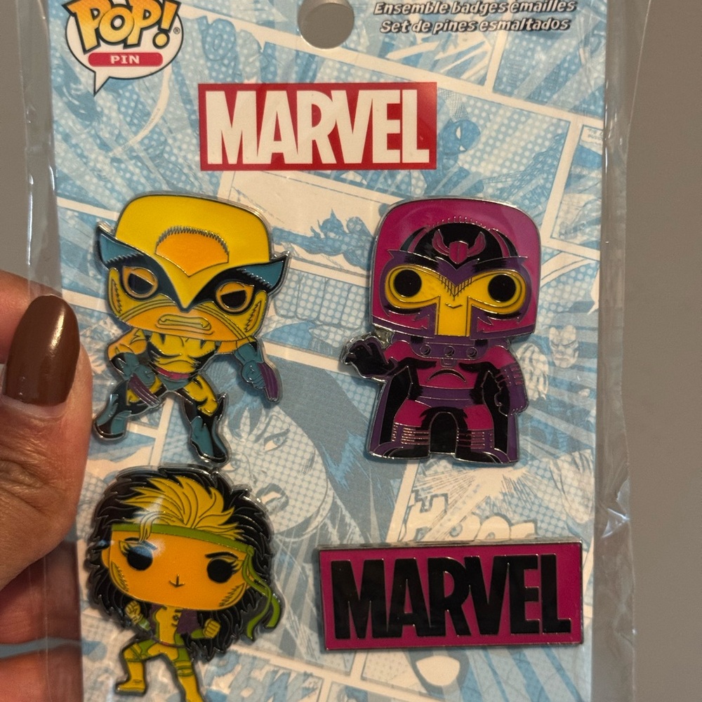 Marvel Blue and Red Collectible Pin Set